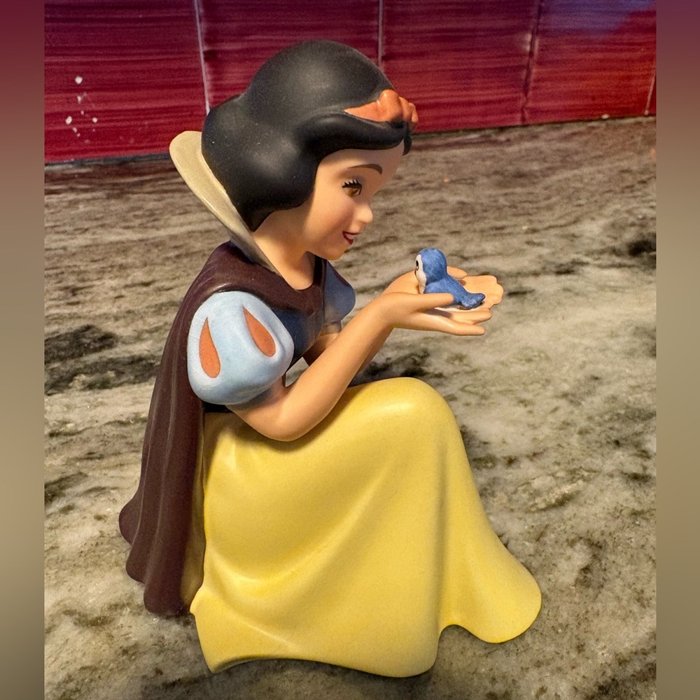 Snow White Figurine with Bluebird